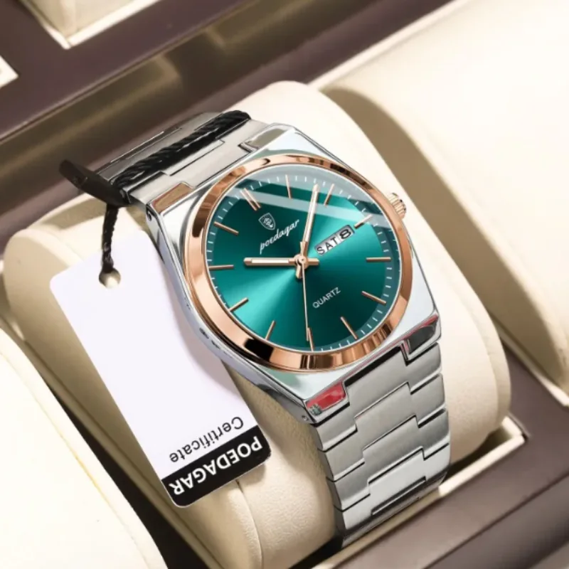 POEDAGAR Sport Watch — Rose Gold & Green — the product compared on this page
