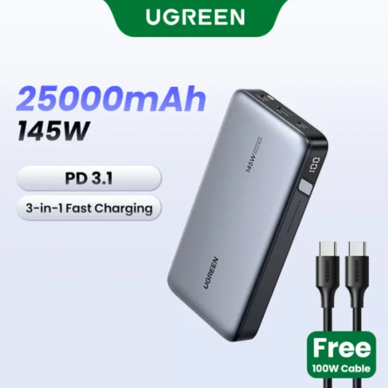 UGREEN 25,000mAh 145W Laptop Powerbank — the product compared on this page
