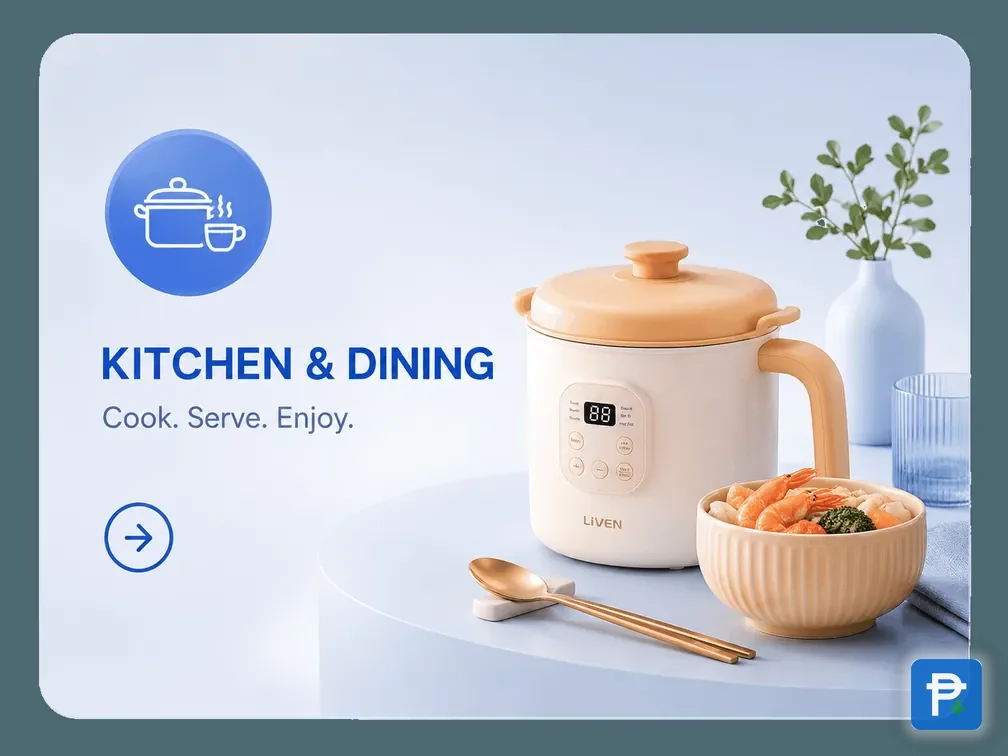 A three-layer drainage kitchen rack and a bowl of fresh food on a kitchen counter, part of the kitchen and dining range we scan for picks